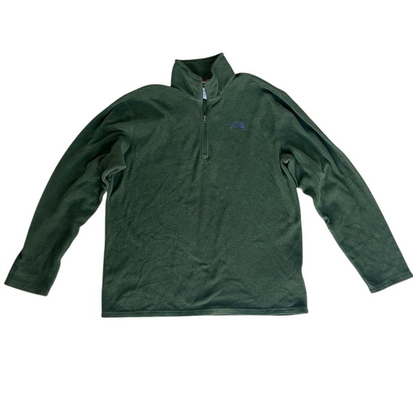 The North Face Other - North Face Quarter Zip Green Fleece Pullover Sweater - Size Large